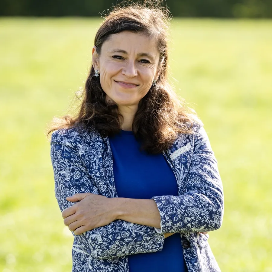 Irina Dmitrieva standing outdoors in Hertfordshire